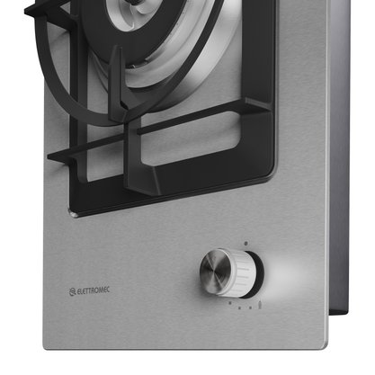 Cooktop Dominó Quadratto Dual Flame 1 Queimador Inox  30cm Bivolt Elettromec