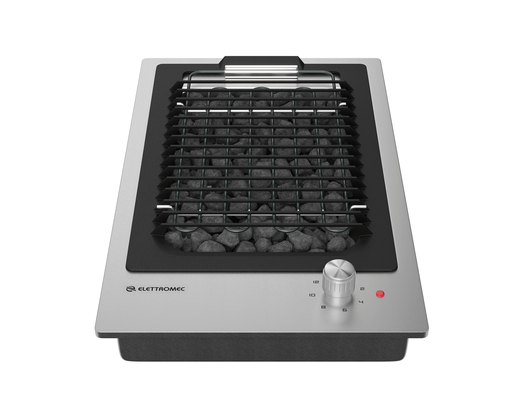 Cooktop Dominó Quadratto Elétrico Barbecue Pedras Vulcânicas 30cm 220V Elettromec