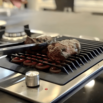 Cooktop Dominó Quadratto Elétrico Barbecue Pedras Vulcânicas 30cm 220V Elettromec