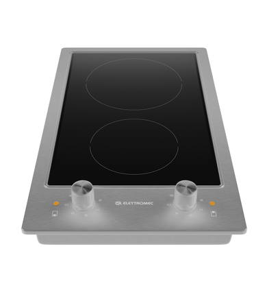 Cooktop Dominó Quadratto Vitrocerâmico Elétrico 2 Queimadores 30cm 220V Elettromec