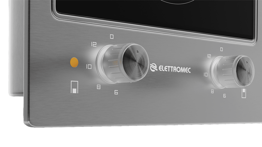 Cooktop Dominó Quadratto Vitrocerâmico Elétrico 2 Queimadores 30cm 220V Elettromec