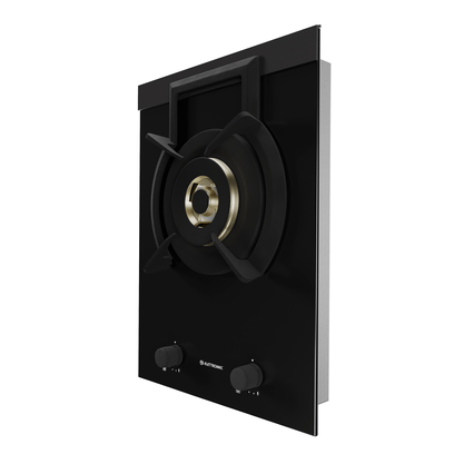 Cooktop Dominó Vetro Dual Flame 1 Queimador 38cm Bivolt Elettromec