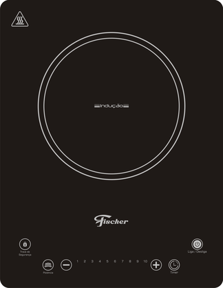 Cooktop Elétrico de Indução Mesa Vitrocerâmica 1 Queimador 220V Fischer