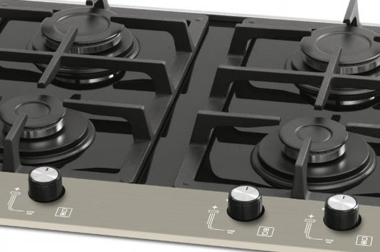 Cooktop Platinium a Gás 4 Queimadores Mesa Aço Escovado Bivolt Fischer