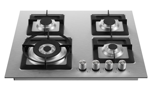 Cooktop Quadratto a Gás 4 Queimadores Tripla Chama 60cm Bivolt Elettromec