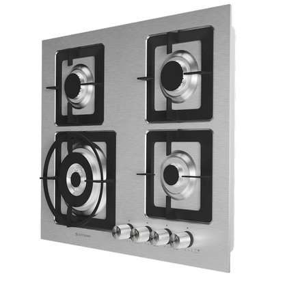 Cooktop Quadratto a Gás 4 Queimadores Tripla Chama 60cm Bivolt Elettromec