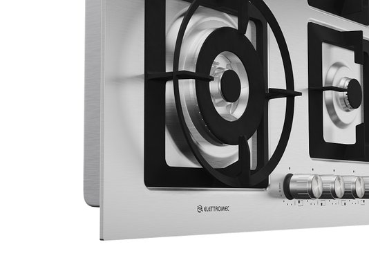 Cooktop Quadratto a Gás 4 Queimadores Tripla Chama 60cm Bivolt Elettromec