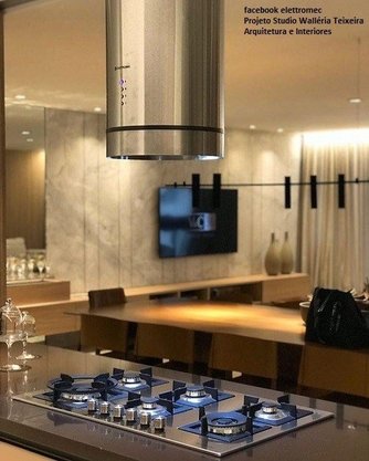 Cooktop Quadratto a Gás 6 Queimadores Tripla Chama 90cm Bivolt Elettromec