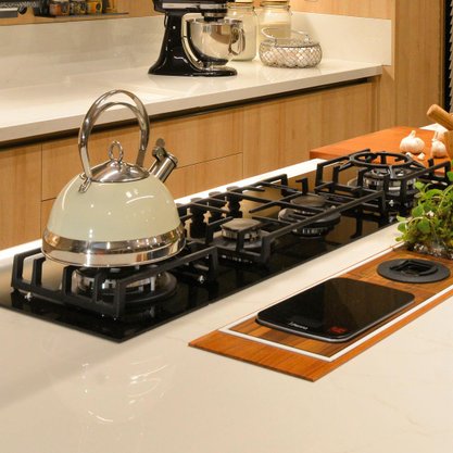 Cooktop Vetro 4 Queimadores 2 Tripla Chamas 110cm Bivolt Elettromec