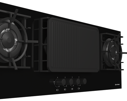 Cooktop Vetro 4 Queimadores 2 Tripla Chamas 110cm Bivolt Elettromec