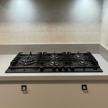 Cooktop Vetro a Gás 5 Queimadores Tripla Chama 90cm Bivolt Elettromec