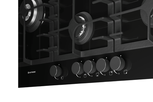 Cooktop Vetro a Gás 5 Queimadores Tripla Chama 90cm Bivolt Elettromec
