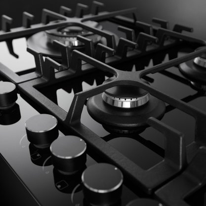 Cooktop Vetro a Gás 5 Queimadores Tripla Chama 90cm Bivolt Elettromec