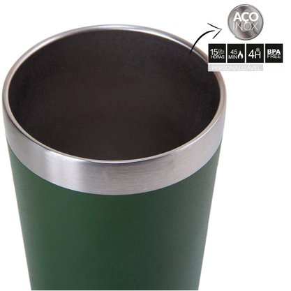 Copo Térmico para Cerveja Green em Aço Inox 473ml Termopro