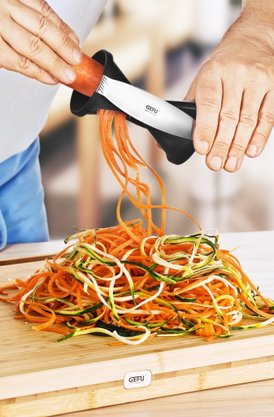 Cortador de Vegetais em Espiral Julienne Preto Hudson
