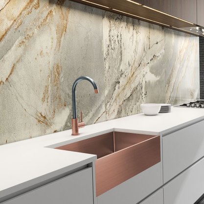 Cuba para Cozinha Farm Sink Rose Gold Quadratino 430x740x200mm Debacco