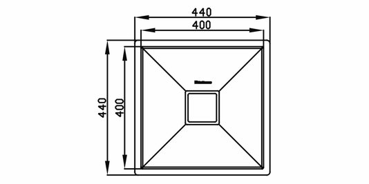 Cuba para Cozinha Primaccore 400 Black Matte com Válvula Debacco