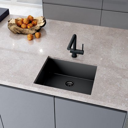 Cuba para Cozinha Primaccore 500 Black Matte Nano Com Válvula Debacco