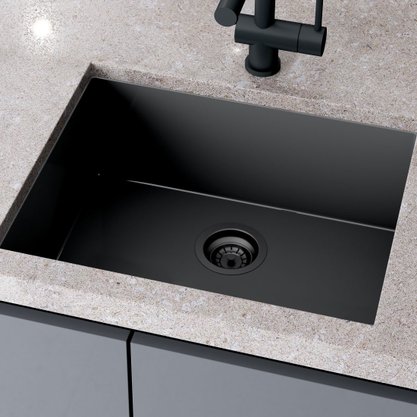 Cuba para Cozinha Primaccore 500 Black Matte Nano Com Válvula Debacco