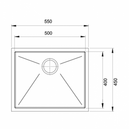 Cuba para Cozinha Primaccore 500 Black Matte Nano Com Válvula Debacco