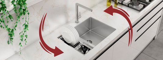 Cuba para Cozinha Quadratino Reversível com Canal 450 Debacco