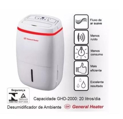 Desumidificador de Ambiente GHD 2000 20 Litros 220V General Heater