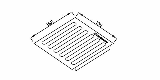 Escorredor Individual Raso 150 para Canal Úmido Inox Debacco