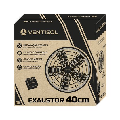 Exaustor de Parede Industrial Axial Alta Vazão 40cm 220V Ventisol