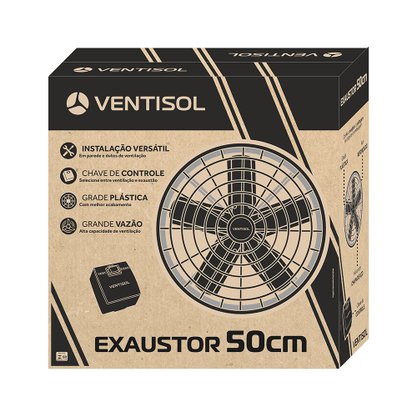 Exaustor de Parede Industrial Axial Alta Vazão 50cm 220V Ventisol