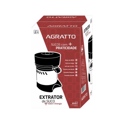 Extrator de Suco Profissional Inox 300W Bivolt Agratto
