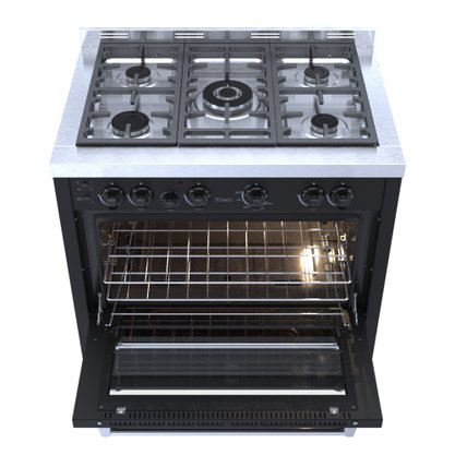 Fogão a Gás Temis Preto 5 Queimadores 220V Venax