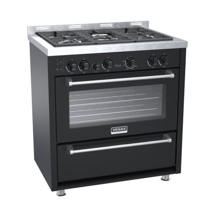 Fogão a Gás Temis Preto 5 Queimadores 220V Venax