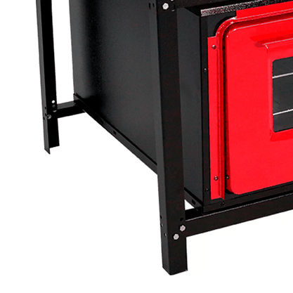 Fogão Profissional a Gás Bravo 4 Queimadores com Forno Vermelho Venâncio