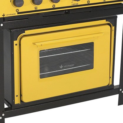 Fogão Profissional à Gás Bravo 4 Bocas com Forno Amarelo Venâncio