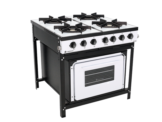 Fogão Profissional a Gás Bravo 4 Queimadores com Forno Branco Venâncio