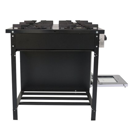 Fogão Profissional a Gás Bravo 4 Queimadores com Forno Cinza Venâncio