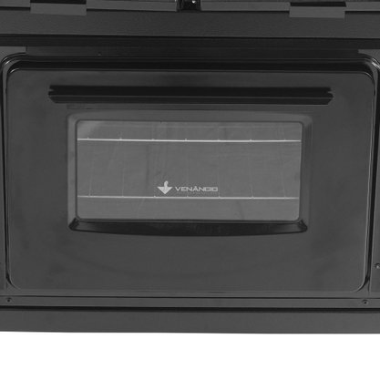 Fogão Profissional a Gás Bravo 4 Queimadores com Forno Preto Venâncio