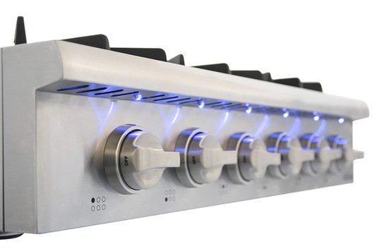 Fogão Rangetop a Gás Profissional 6 Queimadores Inox 90cm 220V Cookerhood