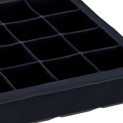 Forma de Gelo 24 Cubos 20x13x3cm em Silicone Preto Weck