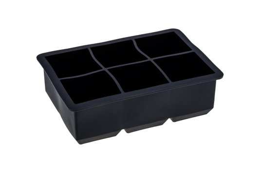 Forma de Gelo 6 Cubos em Silicone com Tampa Preto Weck