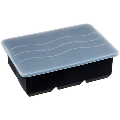 Forma de Gelo 6 Cubos em Silicone com Tampa Preto Weck