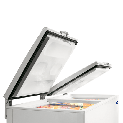 Freezer e Refrigerador Horizontal Dupla Ação 2 Tampas Cegas DA550 546 Litros 220V Metalfrio