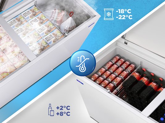 Freezer e Refrigerador Horizontal Dupla Ação 2 Tampas Cegas DA550 546 Litros 220V Metalfrio