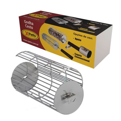 Grelha Cesto Para Espeto Giratório Inox Xpeto