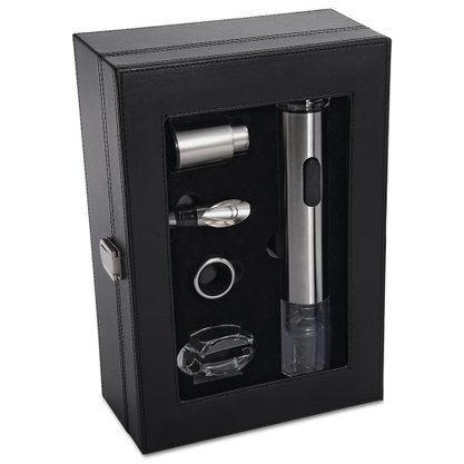Kit Abridor Elétrico para Vinho Inspire Inox 5 Peças Oster