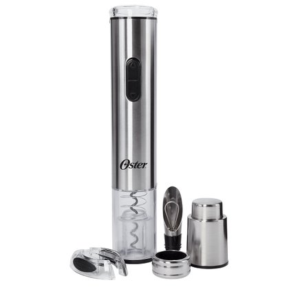 Kit Abridor Elétrico para Vinho Inspire Inox 5 Peças Oster