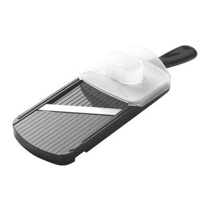 Kit Faca Cerâmica Santoku Ergonomic 5.5" + Fatiador Ajustável Preto Kyocera