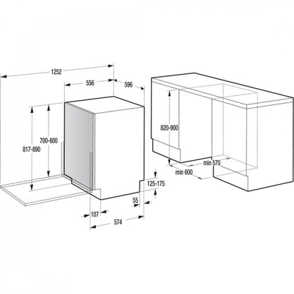 Lava Louças Smart Flex 16 Serviços de Embutir e Revestir 60cm 220V Gorenje