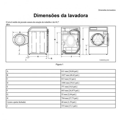 Lavadora de Roupas Residencial de Abertura Frontal 10,5kg Branca 220V Speed Queen