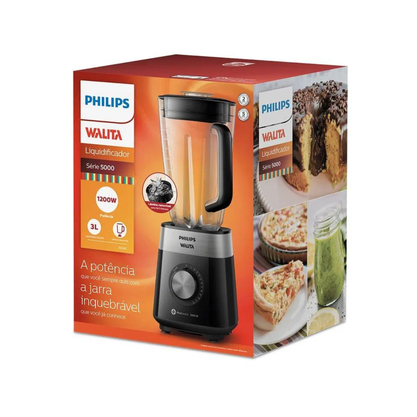 Liquidificador Série 5000 Jarra Inquebrável 3L 1200W Inox 220V Philips Walita
